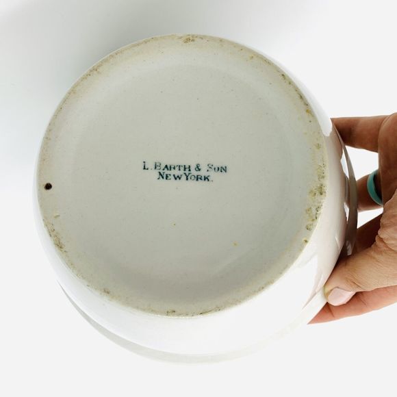 Vintage Nautical Barth And Son’s New York Pottery Jug Pitcher vase Navy - Picture 7 of 12